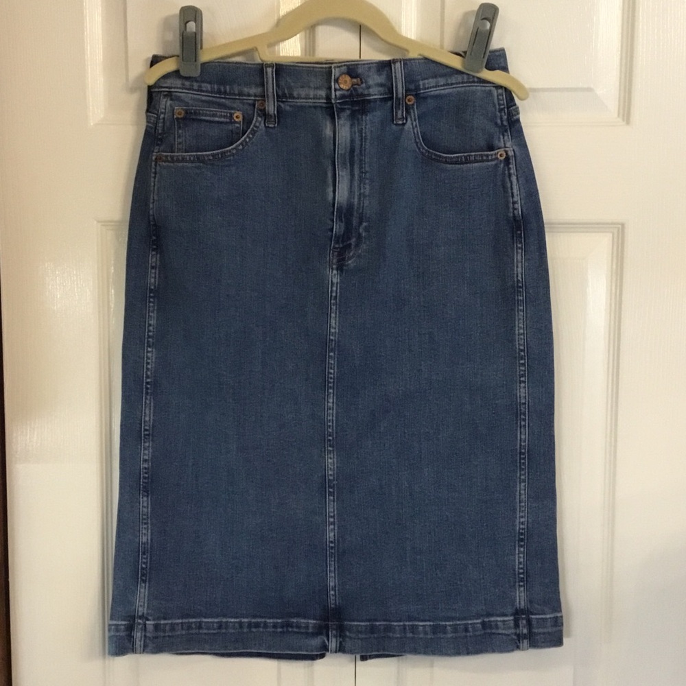 J Crew Classic MIDI Denim Skirt